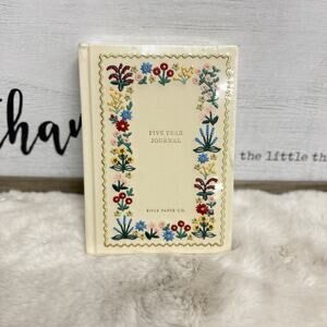Rifle Paper Co Floral Embroidered Five Year Journal BEAUTIFUL New w/ Flaw